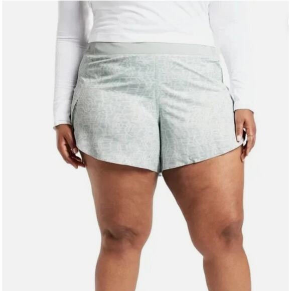EUC Athleta Printed Run With It 4.5" Short Activewear Performance Gray Size 2X - Picture 1 of 11